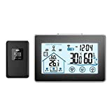 Chambre Thermomètres hygromètre Station météo, LCD Écran tactile Température Humidité intérieure et extérieure électronique sans fil