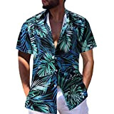 Chemise d'été décontractée à manches courtes pour homme - Imprimé hawaïen - Manches courtes - Style décontracté - Tendance - ...