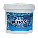 Chlore Multi Actions Piscine - Multi Fonctions Action Longue Durée - Galets 250g - Seau 5 kg - EDG