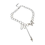 Clavicle Choker Punk Gothic Butterfly Link Chain Necklace Women Necklaces Luxury Temperament for Women Girls (1 PCS)