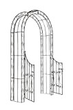 CLP Arche de Jardin avec Portillon Sina - Arceau de Jardin Romantique en Fer Forgé - Support pour Plantes Grimpantes ...