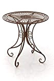 CLP Table de Jardin en Fer Forgé Hari - Table de Terrasse au Style Antique - Table Jardin en Fer ...