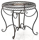 CLP Table Ronde de Jardin Sheela- Table de Jardin Design en Fer Forgé - Table de Terrasse Style Antique avec ...