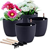 colmanda d'arrosage Automatique Pots de Fleurs, Lot de 4 Pot de Fleurs Arrosage Automatique pour Intérieur, Plante Pot en Plastique ...