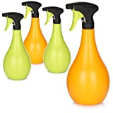 com-four® Pulvérisateur de fleurs 4x - vaporisateur pour arrosage des plantes - vaporisateur d'eau pour atomisation d'eau (vert / orange)