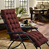Coussin épais pour chaise longue à bascule portable pour jardin, terrasse - Coussin épais pour chaise longue inclinable (coussin uniquement) ...