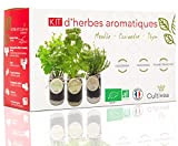 CULTIVEA® Kit Prêt à Pousser d’Herbes Aromatiques – Graines 100% Bio – Made In France - Jardin potager d’intérieur - ...