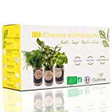 Cultivea® Kit Prêt à Pousser d’Herbes Aromatiques – Graines 100% Bio - Made in France – Jardin Potager d’intérieur – ...