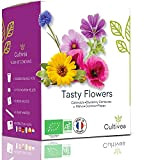 CULTIVEA® Mini Kit Prêt à Pousser Fleurs Comestibles – Graines Françaises 100% Écologiques et Biologiques - Jardinez et dégustez - ...