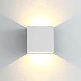 CYUaoao 1 Pièce Applique Murale LED Moderne en Aluminuim Applique Murale Carrée Blanche 10 x 10 x 5 cm Imperméable ...