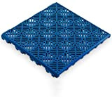 Dalle Anti-humidité (Bleu) 30x30x1,5 cm - plancher en plastique pour la pose dans le jardin, la piscine, les vestiaires, les ...