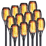 DECO EXPRESS Lampe Solaire Exterieur Jardin Torche LED Effet Flamme (Lot de 12)