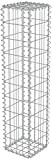 Defacto Colonne gabion carrée décorative pour l'extérieur Épaisseur du fil : 4 mm Avec 6 entretoises DF-GS (20 x 20 ...