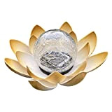 Dekimasu Lotus Lampe solaire flottante en forme de fleur pour étang, piscine, accessoires de jardin