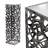 Design Delights Enza Colonne de décoration en métal argenté vieilli 70 cm