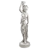 Design Toscano Dione la Divinité de l'Eau Statue de Jardin Grec, 99 cm, polyrésine, pierre antique