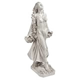 Design Toscano KY47018 Flora Statue de la Divine patronne de Jardin Blanc cassé 37 x 37 x 77,5 cm