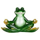 Design Toscano QM13096 Statue de grenouille en posture zen/yoga Multicolore 12,5 x 30,5 x 20,5 cm
