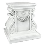 Design Toscano Statuaire Classique Plinthe de Base Montante pour Jardin, Moyen 30.5 cm, polyrésine, pierre antique