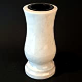 Designgrab Vase funéraire en marbre Blanc Taille M