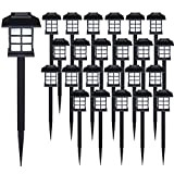 Deuba Set de 24 lampes solaires piquet pour jardin 8h autonomie lumière extérieur LED avec interrupteur crépusculaire