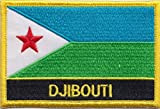 djibouti Drapeau rectangulaire brodé Badge Patch/à coudre ou Fer Sur – Design Exclusif de 1000 drapeaux