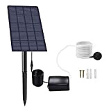 Djioyer Kit de pompe à air à énergie solaire, 2,5 W, pompe à air pour bassin à poissons, oxygénateur portable ...