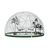 Dôme de Jardin 12FT Serre de Jardin Dôme géodésique dôme d'igloo avec Couverture en PVC Appuyé à la Serre avec ...