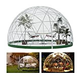 Dôme de jardin de 12 pieds, dôme géodésique de serre d'igloo en PVC extérieur, avec kit de dôme géodésique de ...
