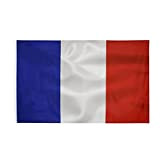 Drapeau francais 90x150cm-drapeau france avec œillets en laiton polyester Couleurs Vives -Pour l'extérieur et l'intérieur