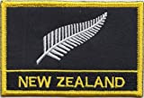 Drapeau Nouvelle-Zélande Argenté Fougère rectangulaire brodé Badge Patch/à coudre ou Fer Sur – Design Exclusif de 1000 drapeaux