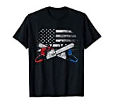 Drapeau USA Cadeau Pour Un Forestière Tronçonneuse Bûcheron T-Shirt