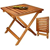 ECD Germany Table d'Appoint Pliable - Table Basse pour Jardin Terrasse Balcon Camping - Intérieur/Extérieur- en Bois de Pin - ...