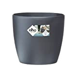 Elho 2054323 Brussels Pot de Fleur Ronde avec Roulette Anthracite 35 x 35 x 33 cm