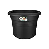 Elho 2055348 Green Basics Cilinder Pot de Fleurs Noir 25 x 25 x 18 cm