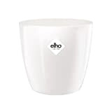 Elho 2103807 Brussels Diamond Pot Rond à Fleurs en Blanc 25 cm