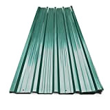 EliteKoopers Lot de 12 plaques de toiture ondulées vertes en métal pour abri de voiture