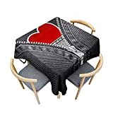 ENEN Impression 3D de Denim Nappe Carrée Square Anti Tache en Polyester Lavable Table Cloth Protection et Décoration de Table ...