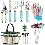 Ensemble Outils Jardinage ,12 Pièces Floral Cadeaux D'outils à Main de Jardinage Cadeaux de Jardinage pour Femmes et Hommes, avec ...