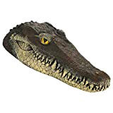 Esenlong Décoration de bassin de jardin - Tête de crocodile Decoy avec balances vivantes, yeux pour effrayer le chemin du ...