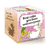 Feel Green Grow Your Own Licorne en Bois avec Gravure au Laser « Keep Calm You Have Unicorn Power » ...