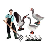 Ferme Simulée Animaux Jouets Mini Farm Figurines Animal Figurines Fermer Groyeur Duck Goose Set Simulé Canard Goose Collection Jouet Collection ...