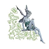 Figurine d'elfe en résine - 22 cm - Décoration de jardin - Figurine de fée avec ailes - Décoration de ...