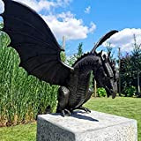 Figurines de Bec de Eau, Fontaine Dragon Statue résine Jardin Sculpture Dragon Fontaine Jardin Cascade pour Maison du Jardin, Pierre ...