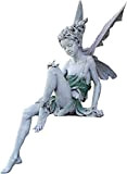Figurines de Jardin Elfes Assis 22cm Statue d'ange Figurines Jardin Statue de Fée Décoration de Jardin