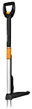 Fiskars Désherbeur télescopique, Longueur: 1-1,19 m, Manche en acier inoxydable/Poignée en plastique, Noir/Orange, SmartFit, 1020125