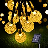 flintronic Guirlande Lumineuse Solaire, Lumières de Jardin(60 LED 8 modes)11M /36ft Cristal Boules, Exterieur Étanche Lampe pour Noël, Mariage, Fête, ...