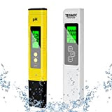 flintronic Testeur de qualité de l'eau, Testeur pH Mètre 4 en 1 et TDS&EC Mètre Température, pH-mètre avec Écran LCD, ...