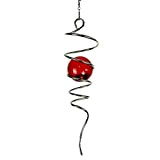 Fonmy Gazing Ball Queue en Spirale avec Crochet pivotant, Queue de 27,9 cm et Orb en Verre de 5,1 cm. ...
