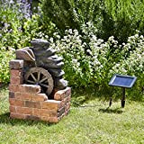 Fontaine Solaire avec Moulin à Eau Heywood par Smart Solar - Décor de Jardin Zen